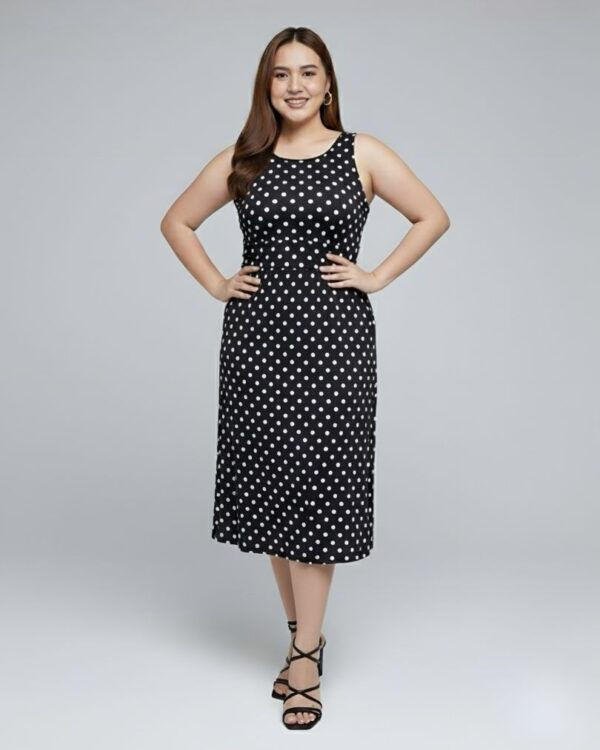 Vestido Midi Clásico de Puntos (Polka Dots)